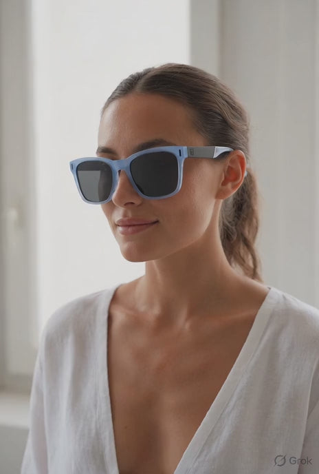 Blue - Acetate & Wood Sunglasses
