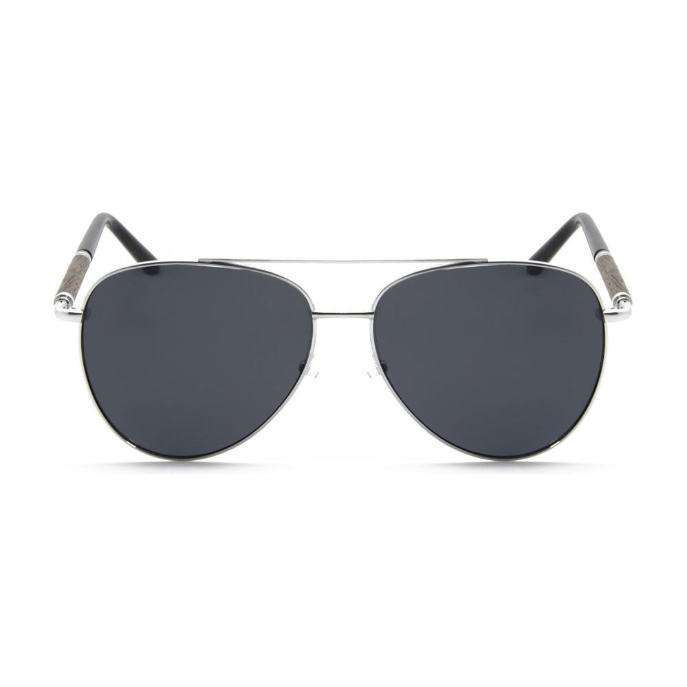 Stig - Titanium & Wood Aviator Sunglasses