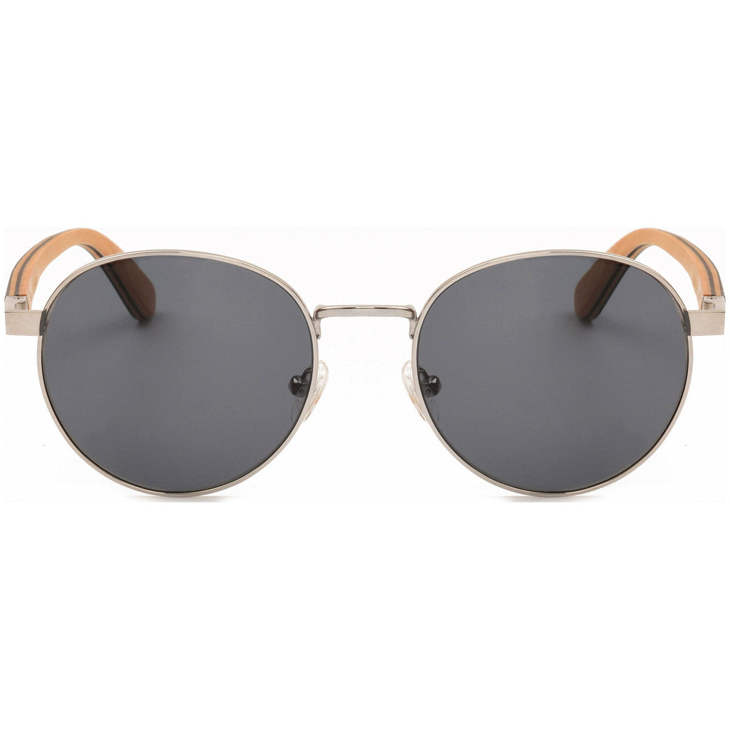 Round Titanium Wood Sunglasses James 2